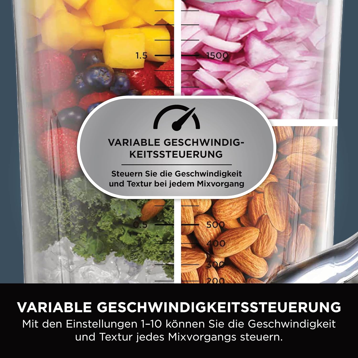 Ninja 3-in-1 Detect Power Blender Processor Pro, kraftvolle 1200W Küchenmaschine, Single Serve & Knethaken, 3x Single Serve Tassen, Krug, Teig, mischen & hacken, Stone Gold, TB401EUSTGD