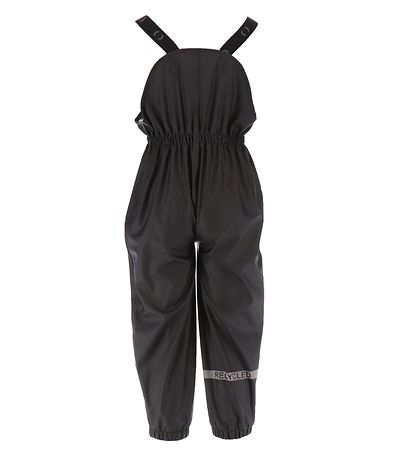 Mikk-Line Regenhose m. Träger - PU - Schwarz