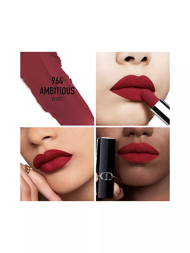 DIOR Lippenstift - Rouge Dior Velvet Lipstick (964 Ambitious) beere