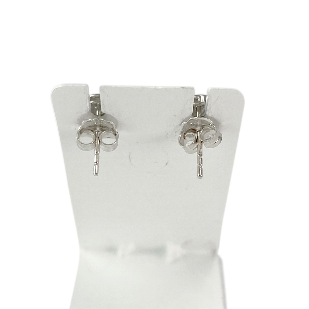 Boucles d'oreilles d'occasion or 750 blanc diamants