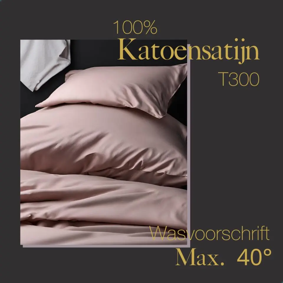 Ten Cate Premium Katoensatijnen Dekbedovertrek 240x200/220 - Blush