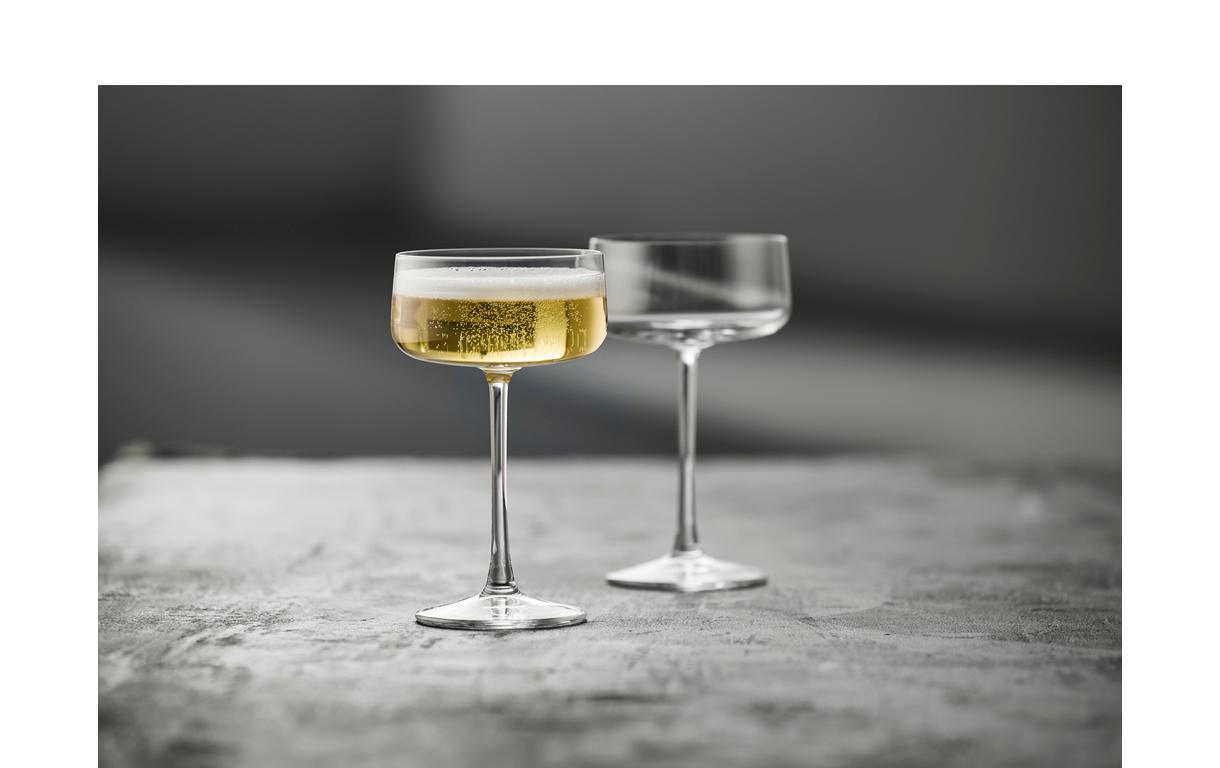 Champagnerglas Zero 4 Stück, 26 clChampagnerschale aus ultraklarem Kristallglas
