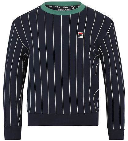 Fila Sweatshirt - Lukow - Black Iris/Bright White Striped