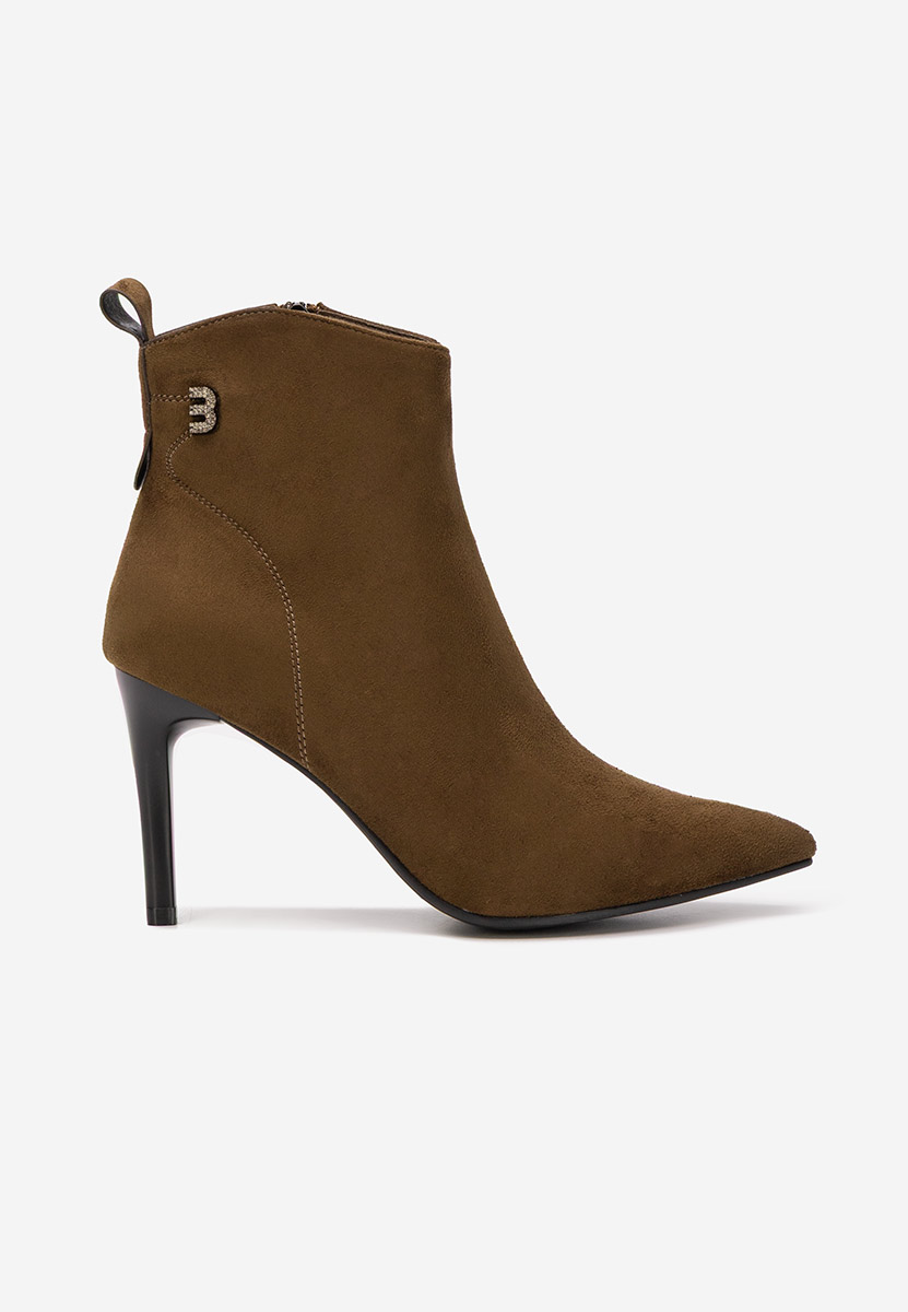 Bottines stiletto brunes Vanessia