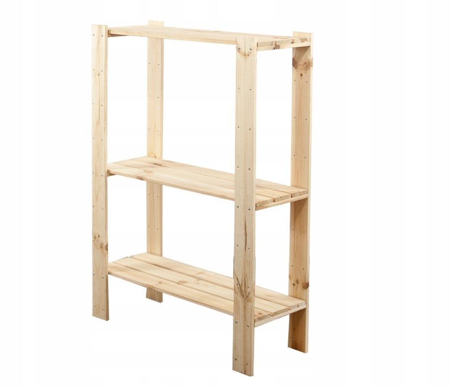 PROREGAL Houten Plank Woodland HxBxD 115 x 80 x 30 cm Plank Draagvermogen 120 kg 4 Planken Dennenhout Natuurlijk