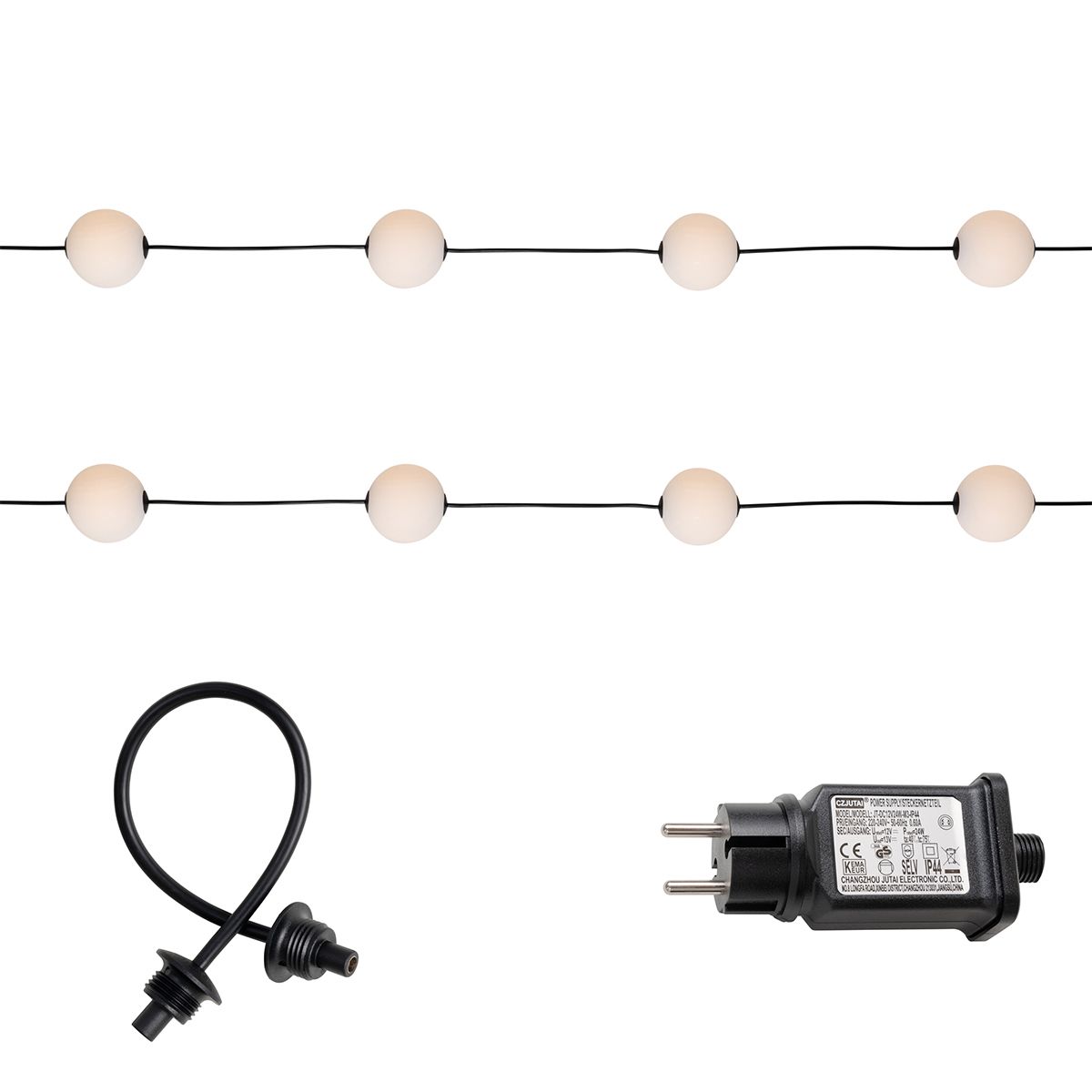 Moderne buiten lichtsnoer 16M incl. LED 28-lichts - Malai