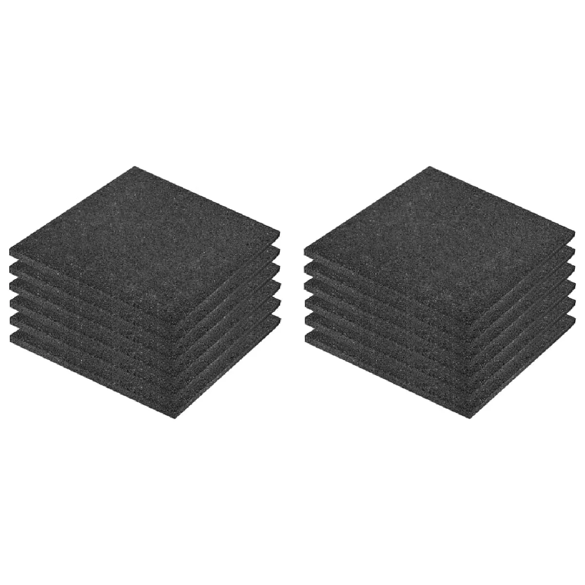 vidaXL Carreaux de protection antichoc - Noir