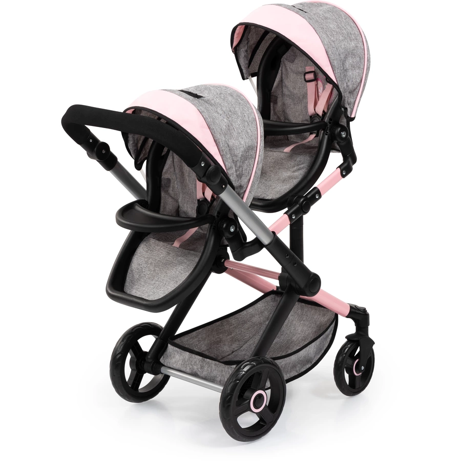 bayer Design Zwillings-Puppenwagen Xeo Twin mit Schmetterling