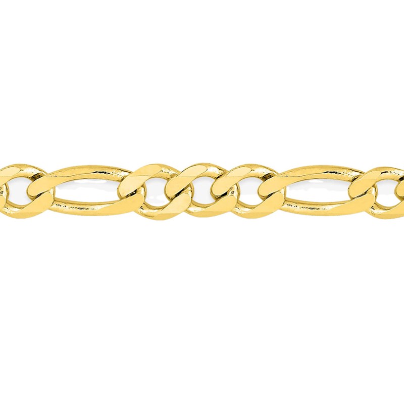 Bracelet Mixte 18 cm - Cheval alterné - Or 18 Carats - Largeur 4 mm