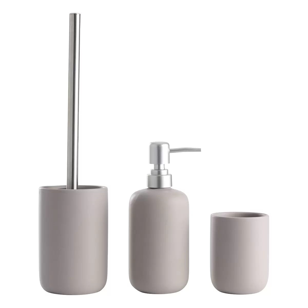 Seifenspender SCHOU silber,taupe
