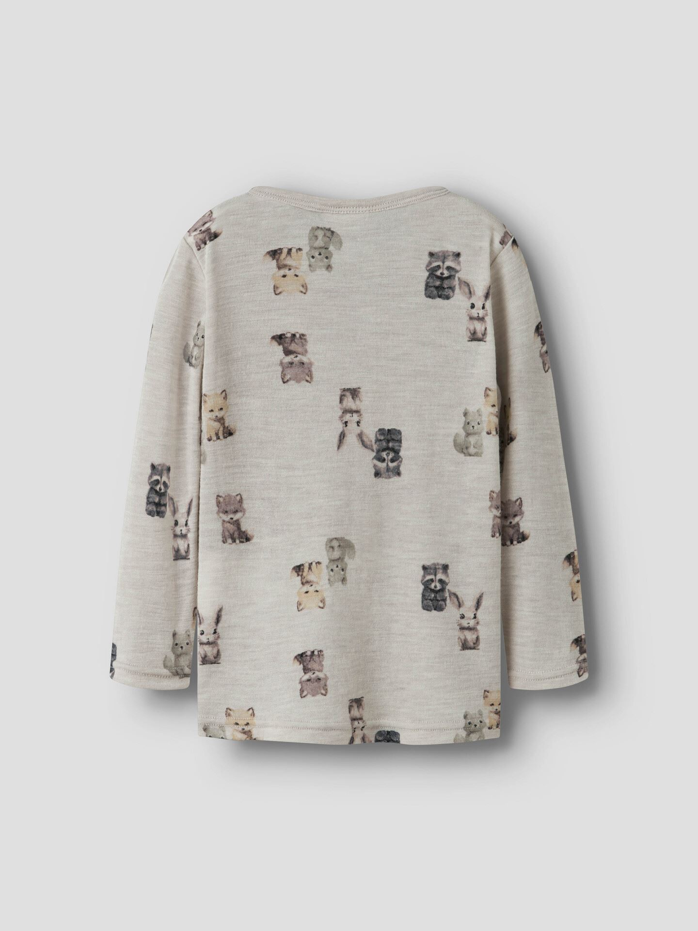 Wang Wool Rib Long Sleeve Top All Over Print