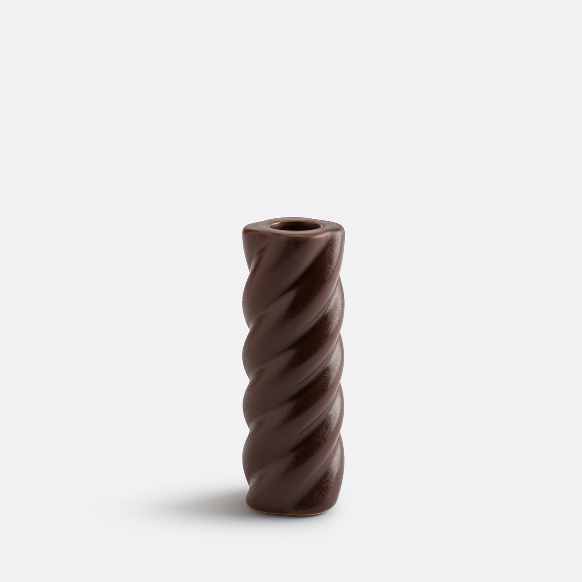 LA REDOUTE INTERIEURS<br>Castiçal torcido de cerâmica Alt.12,5 cm Vavy