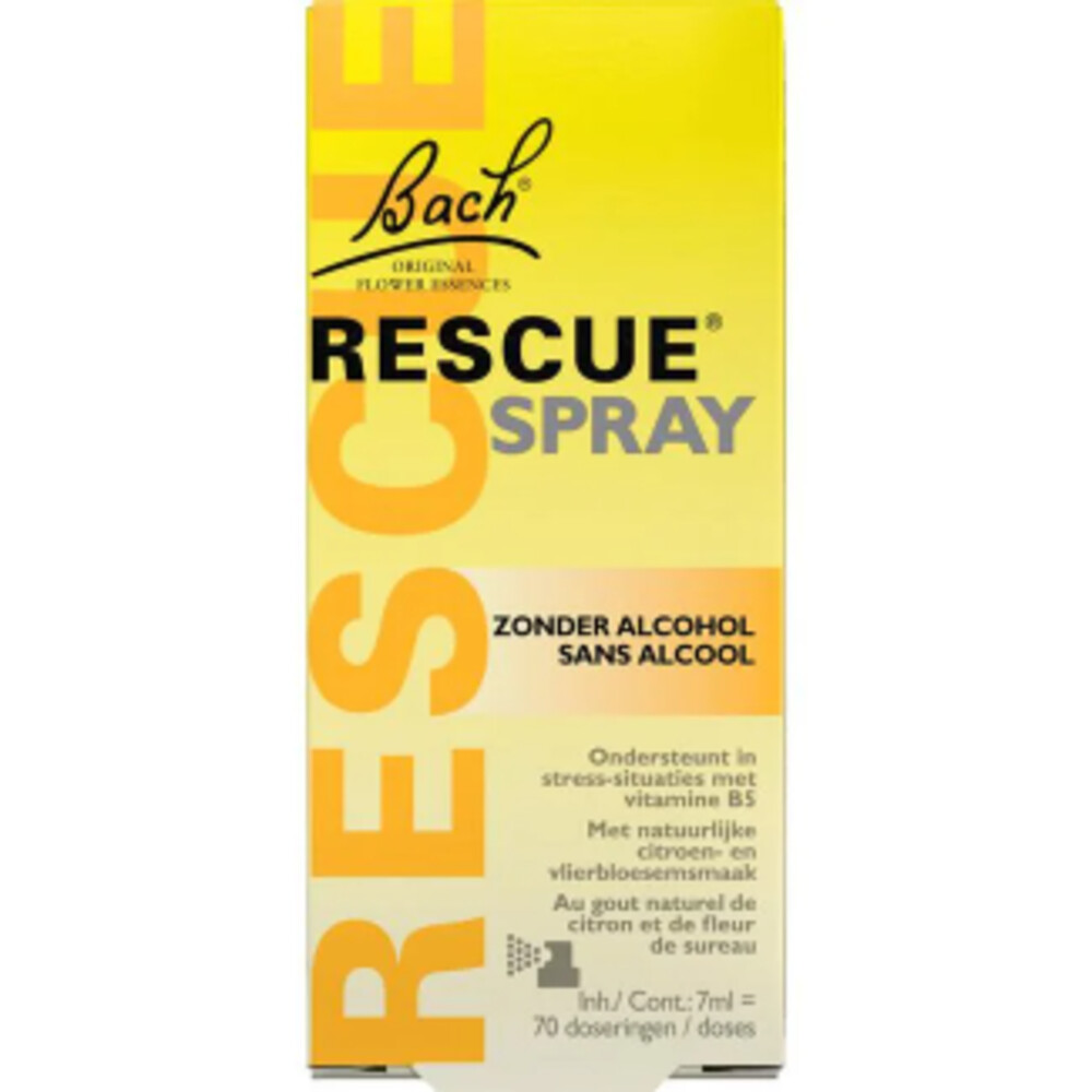 Bach Rescue Spray Zonder Alcohol7 ml