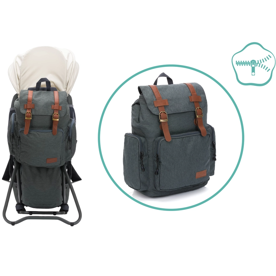 fillikid Rückentrage Adventure Melange Grau