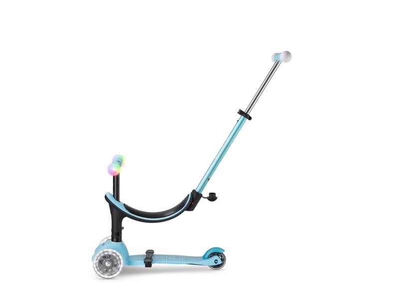 Micro Mobility Kickboard Mini2Grow Deluxe Magic LED, Blue All-in-one Scooter für die ersten Lebensjahre