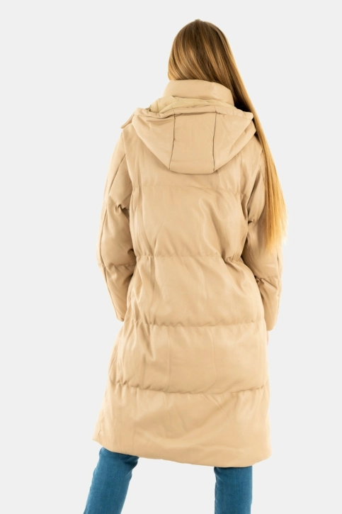 blousons et vestes guess jeans emilie long jacket g133 smoked peach
