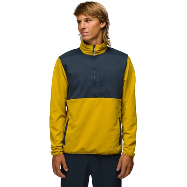 Sweat polaire PRANA GRIDLOCKED FLEECE 1/4 ZIP M GOLDEN LEAF