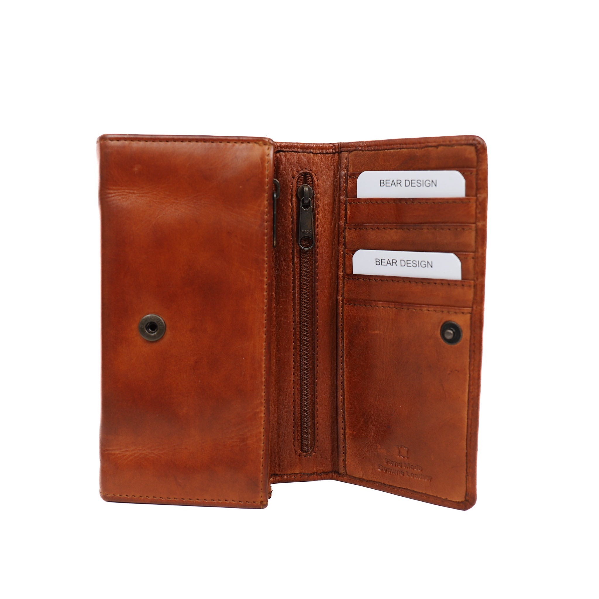 Overslag portemonnee 'Noor' cognac Cognac