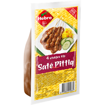 Hebro Kipsaté Pittig 4 Stokjes 172 g