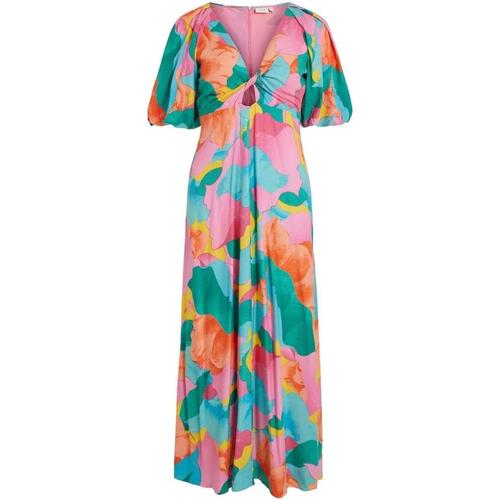 Vila - VIBESTA V-NECK 2/4 MAXI DRESS Multicolor