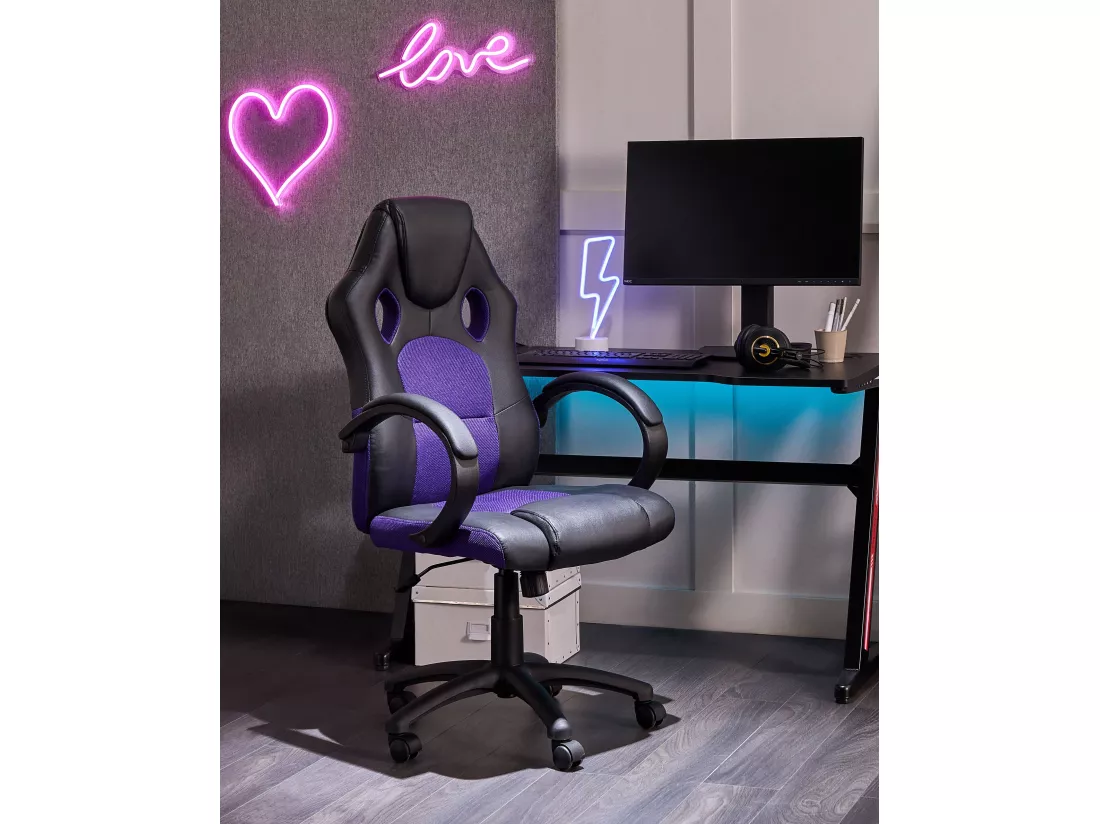 Chaise de bureau FIGHTER Cuir PU Violet