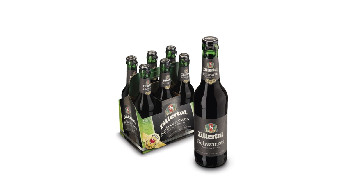 Zillertal Bier Schwarzes Tray 6x 0,33 Liter (Mehrweg)