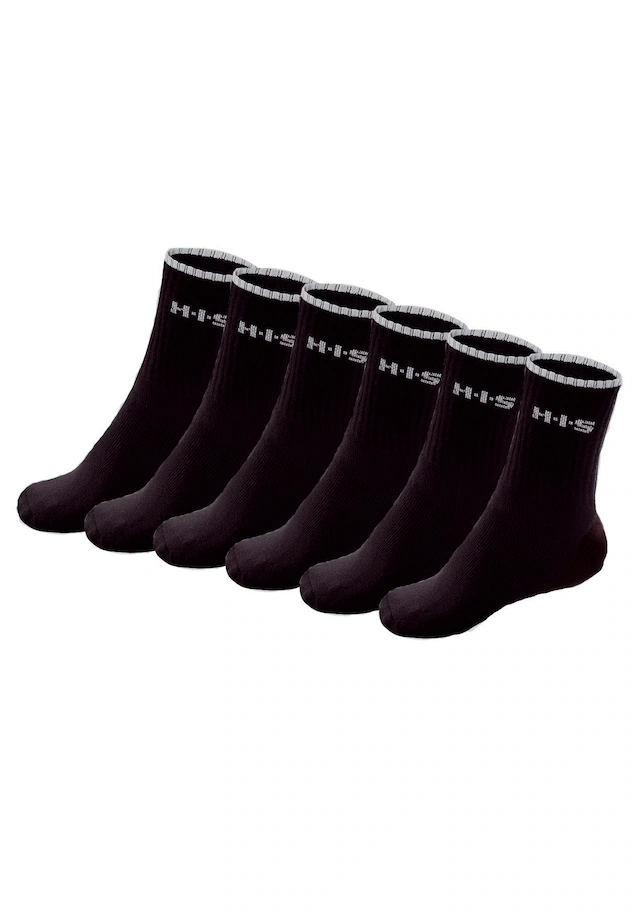 H.I.S Sportsocken Packung, 6 Stk. tlg. mit Frottee & verstärkten Belastungszonen