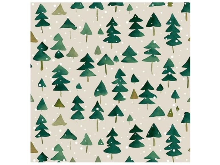 Braun   Company Weihnachtsservietten Winter Forest Mehrfarb 3-lagige Papierservietten