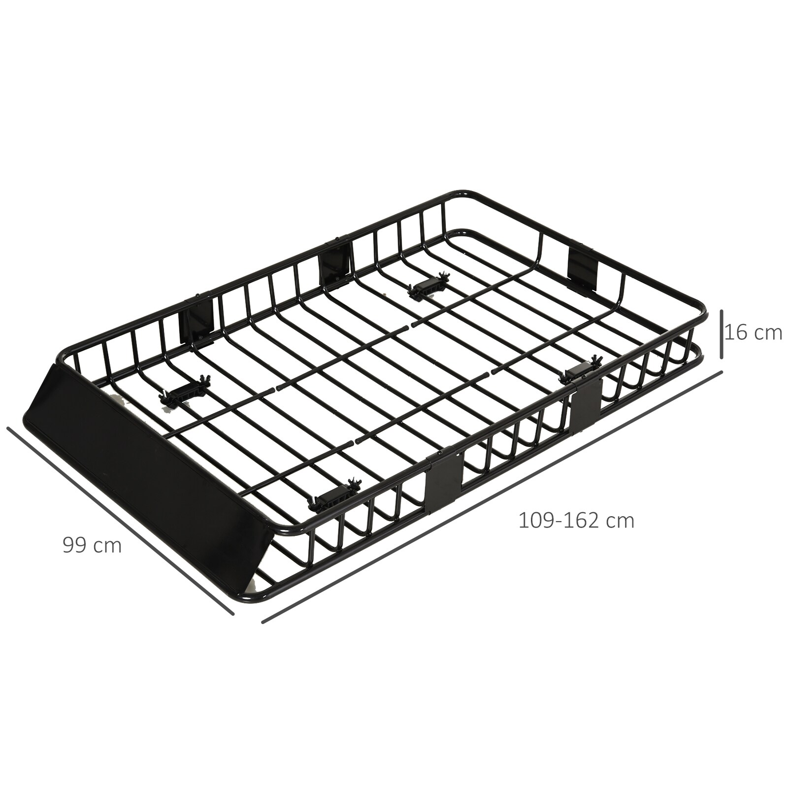 HOMCOM Dachgepäckträger fürs Auto schwarz 99 x 62 x 16 cm (LxBxH)
