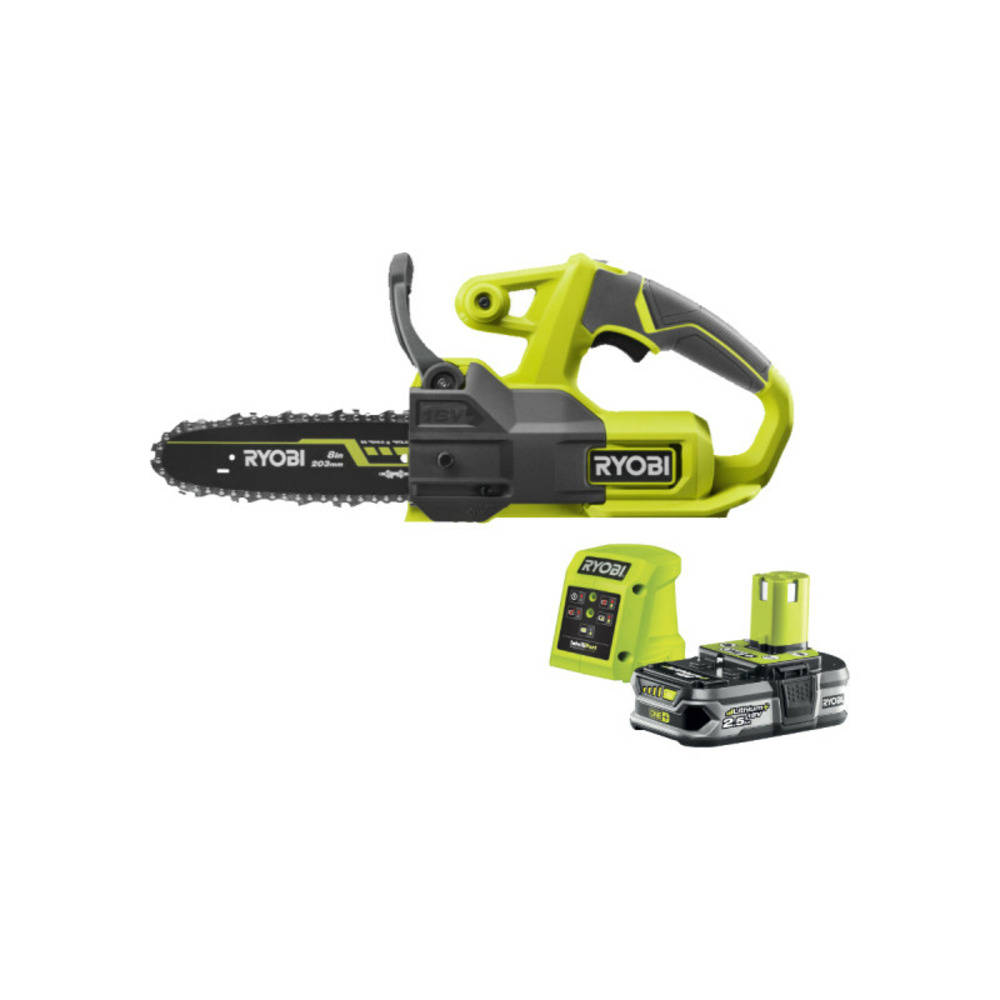 Tronçonneuse ryobi 18v oneplus - batterie 2.5ah - chargeur - ry18cs20a-125