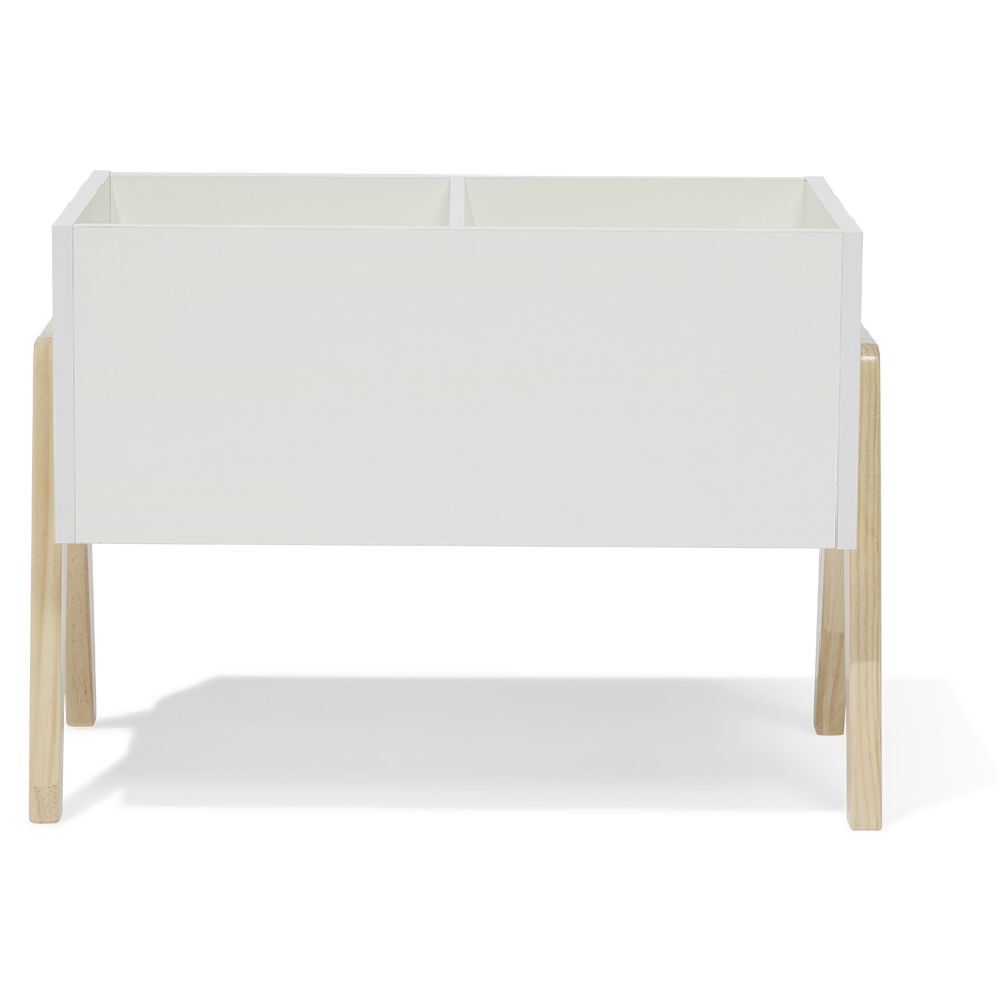 Bac rangement enfant Écolier MDF et pin blanc - L52,8xP29,7xH38,5 cm