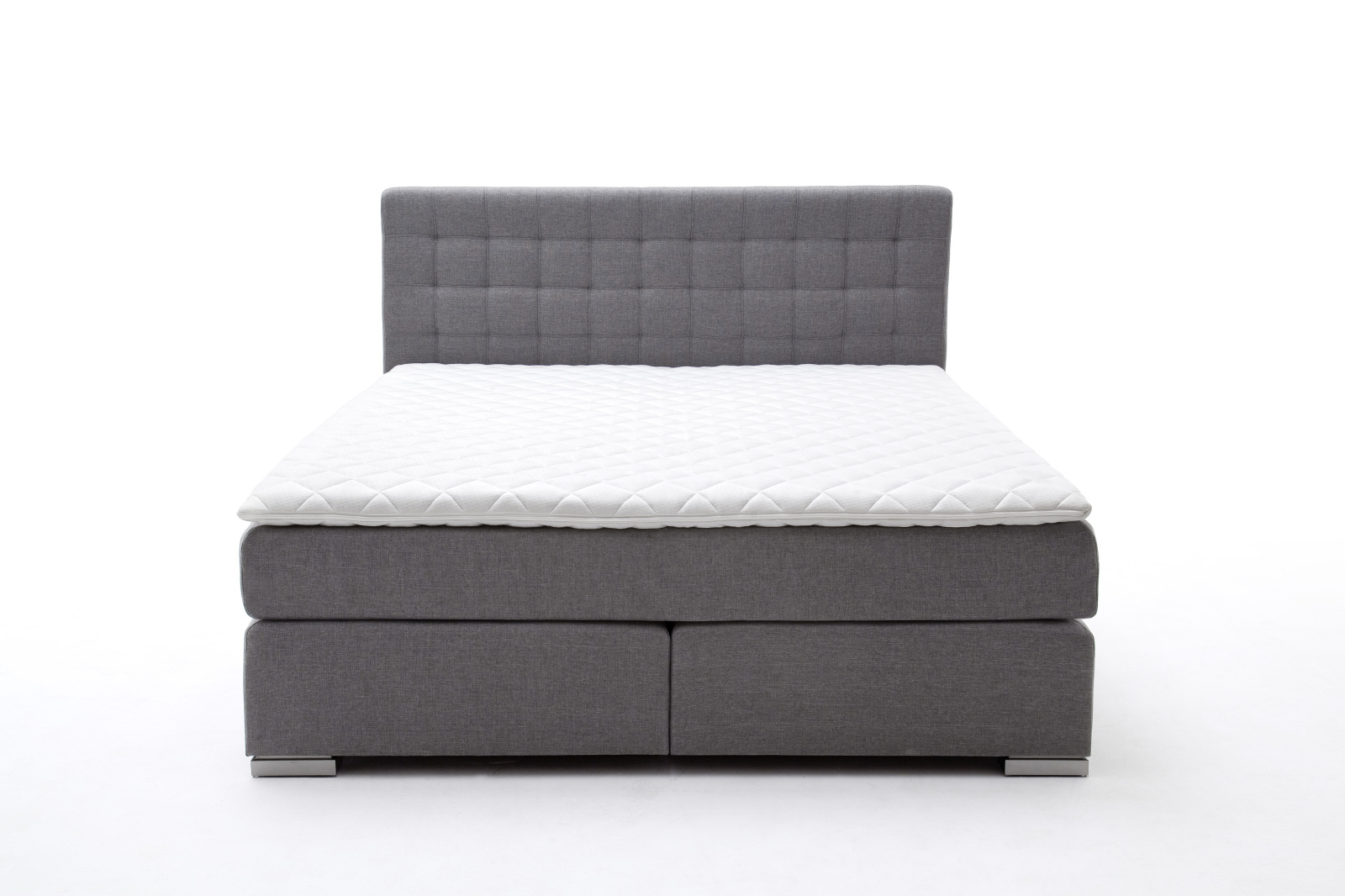 Boxspringbett - anthrazit - H2 - Viscotopper - 160x200 cm