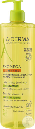 A-Derma Exomega Control Huile Lavante Emolliente Anti-Grattage Eczéma Atopique 1l