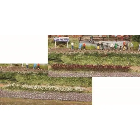 Heki 1815 Grasstreifen weiß-erika, gemischt, 100mm, 10 Stück