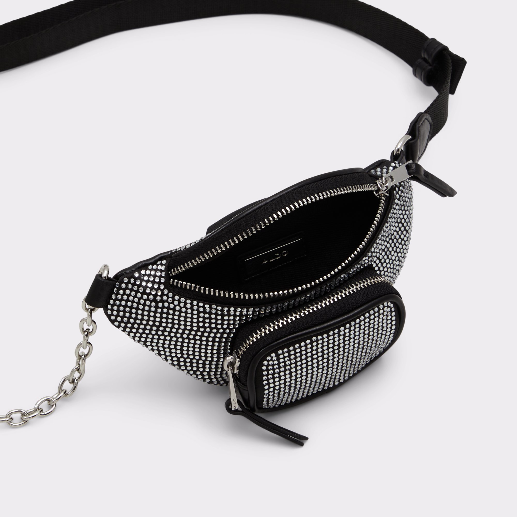 Jomaa Black-Silver Multi Women Backpacks & Fanny Packs