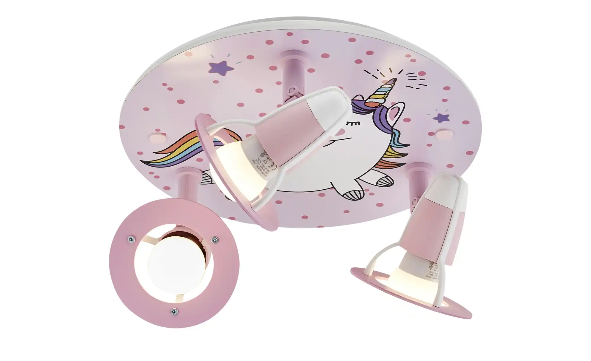 Deckenstrahler, 3-flammig, Rosa Einhorn Babsy