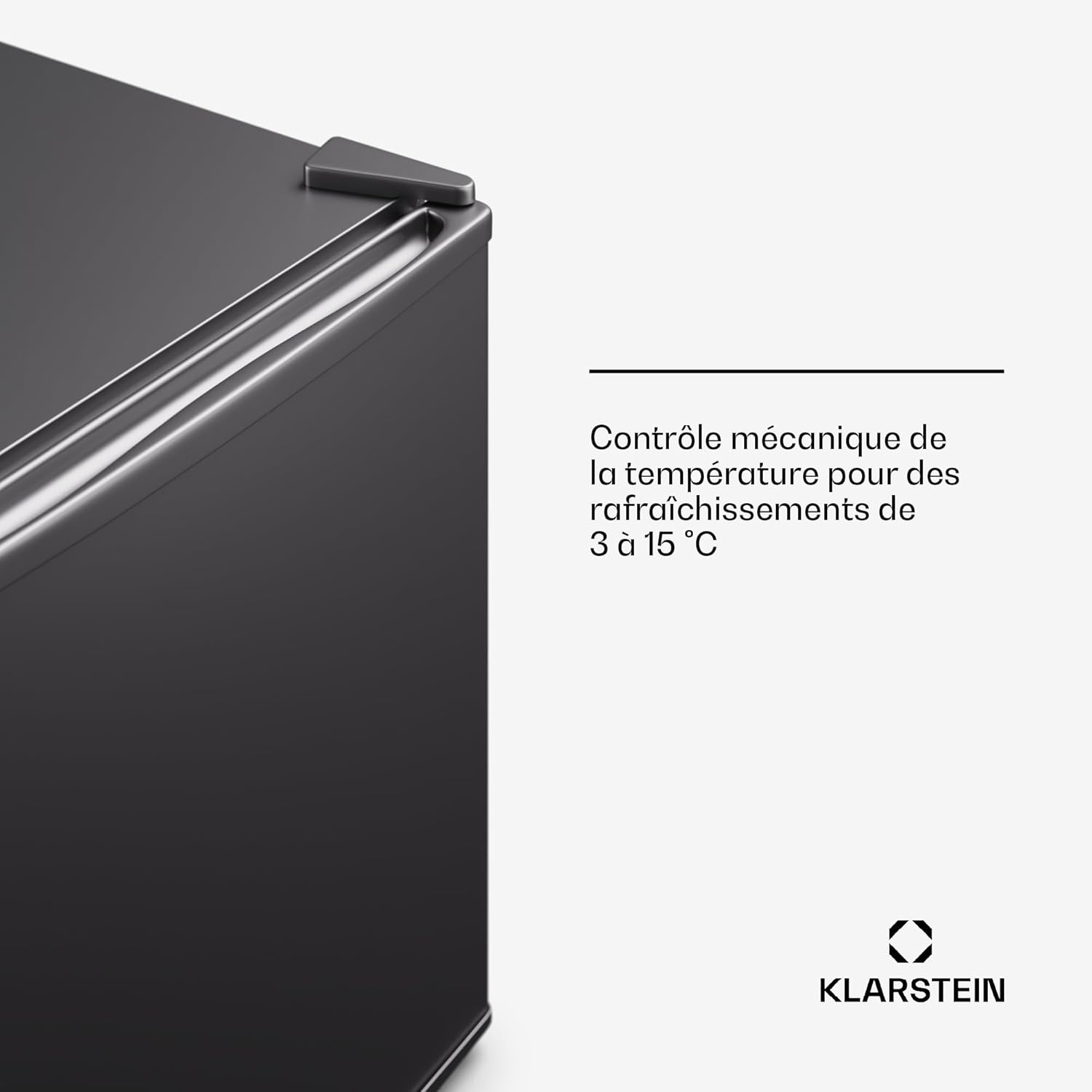 Klarstein Mini réfrigérateur et congélateur intérieur 44 L, réfrigérateur avec étagères réglables