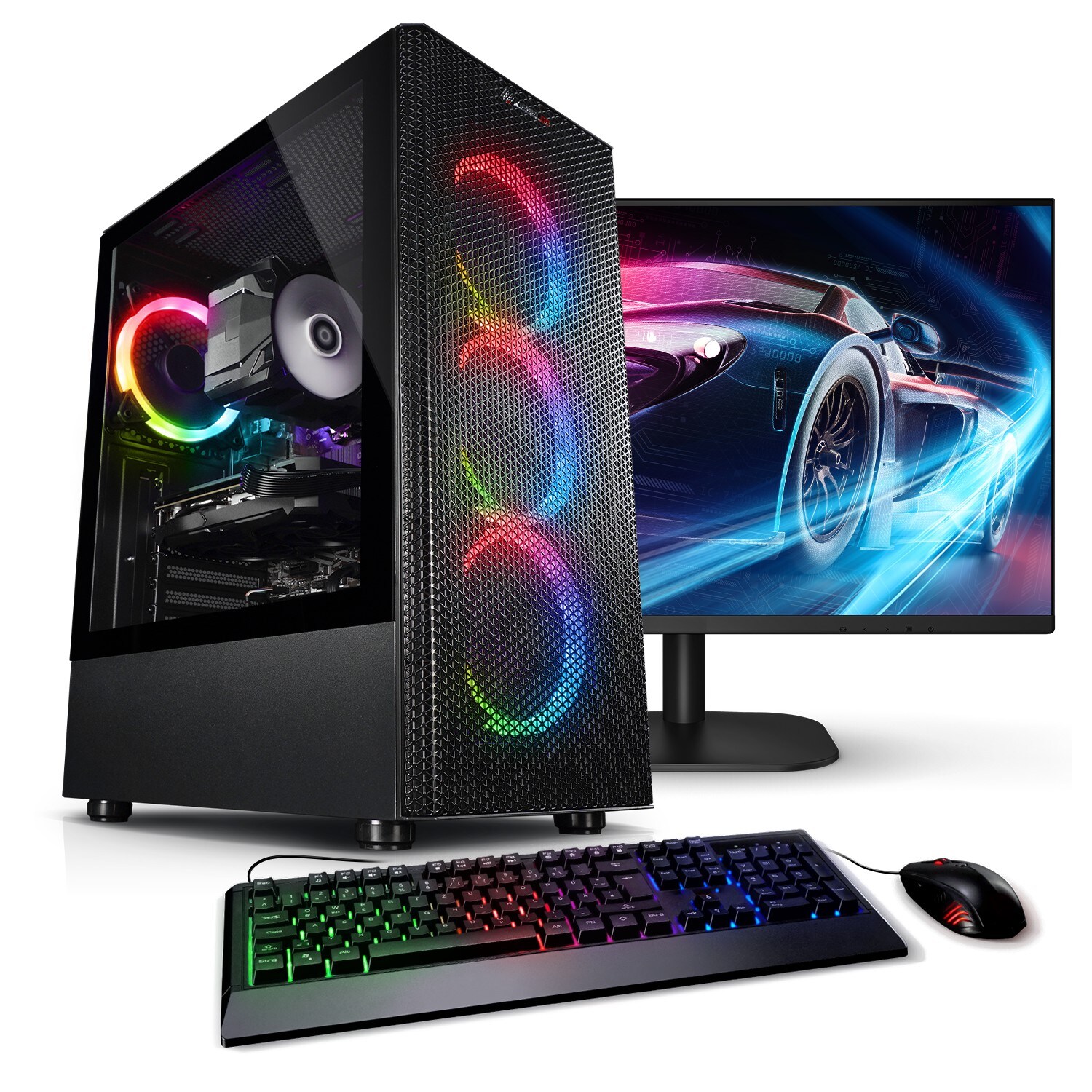 PC Set mit 27 Zoll TFT Raptor 12 Intel Core i7-12700KF, 32GB DDR4, NVIDIA RTX 4060 8 GB, 1TB SSD, Windows 11
