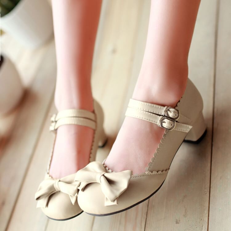 Freesia - Bow Mary Jane Pumps