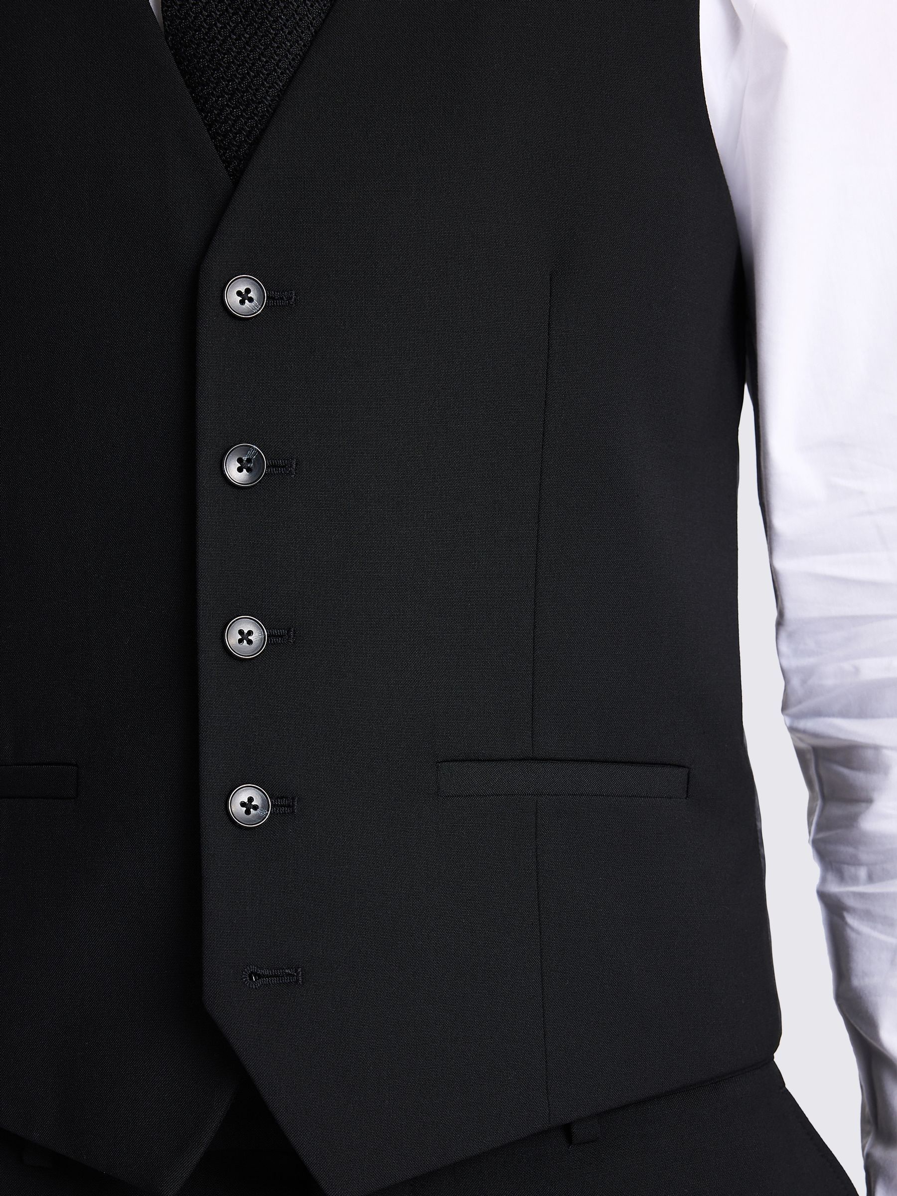 Zwart - MOSS Slim Fit Stretch Gilet