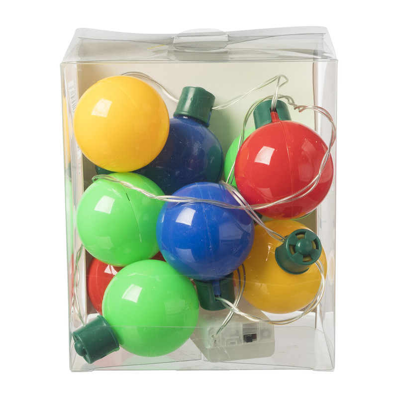 Lichtsnoer gekleurde ballen - 140x3,5 cm