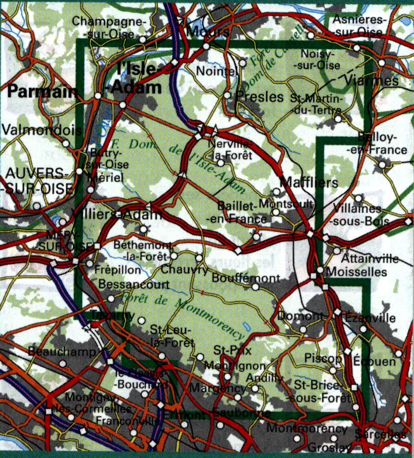 IGN - FORET DE MONTMORENCY ECHELLE 1 20 000