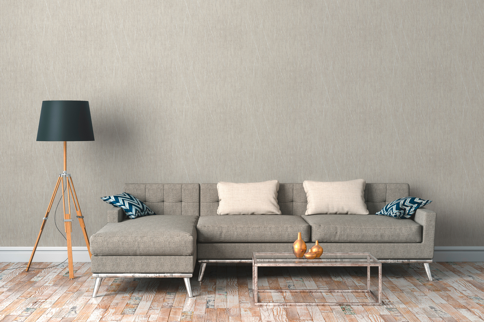A.S. Creation Vliestapete HYGGE - grau-silber - Struktur - 10 Meter