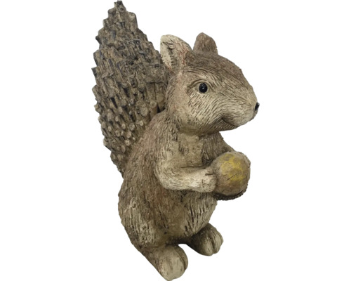 Decoratief eekhoornbeeldje, 26 cm hoog, bruin