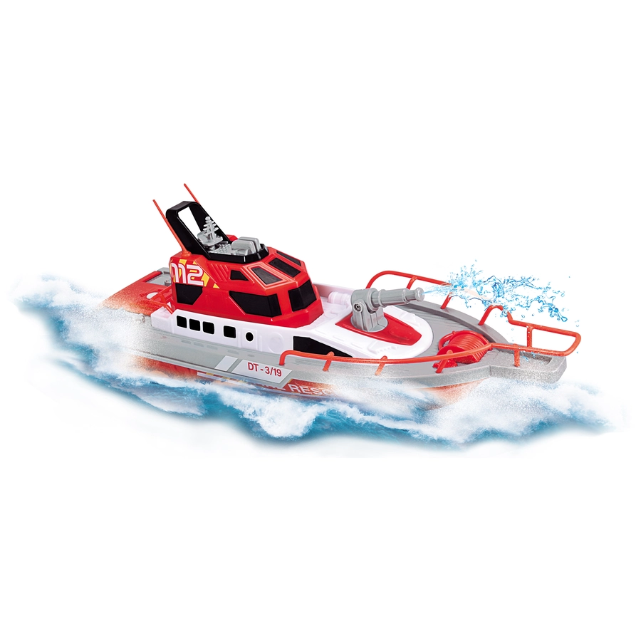 DICKIE RC Fire Boat, Feuerwehr-Boot, RTR mit Wasserspritzfunktion