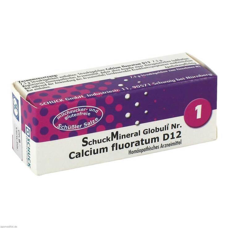 Schuckmineral Globuli 1 Calcium fluoratum D12, 7.5 g
