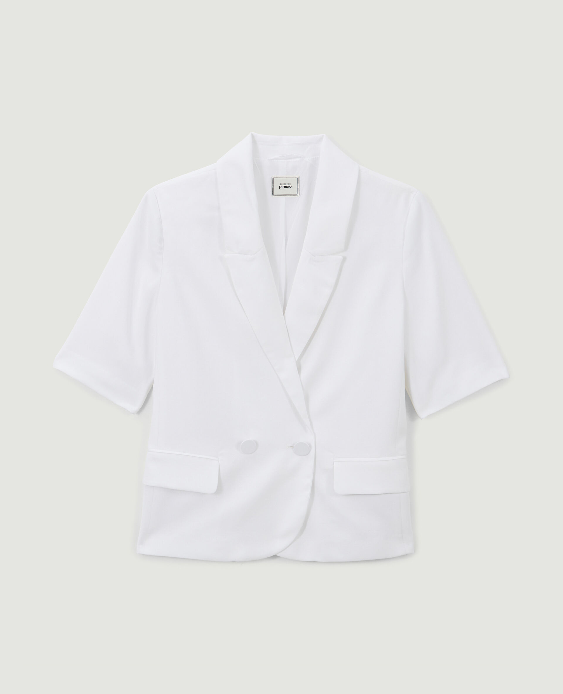 Veste blazer manches courtes - Blanc