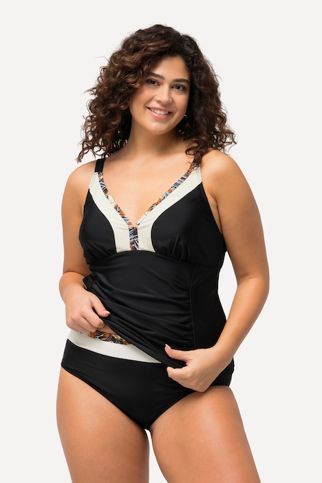 Tankini, Raffung, Zierborte, Softcups