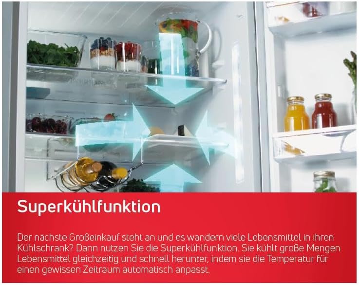 Amica KGCL 387 150 S Kühl-Gefrierkombination/Schwarze Edelstahloptik / 176cm Höhe/elektr. Steuerung/weniger Abtauen dank FrostControl/VitControl Schublade