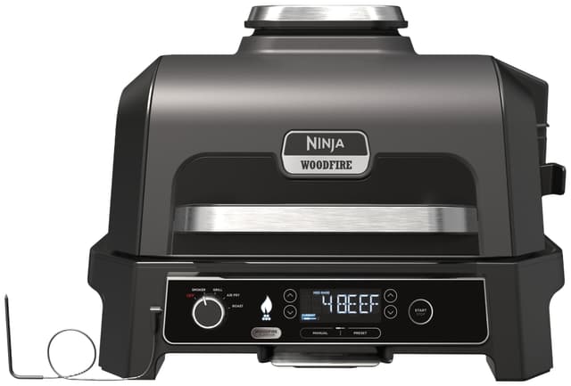 Ninja Woodfire Pro XL elektrisk grill OG850EU (grå og sort)
